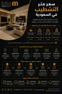 سعر متر التشطيب في السعودية وكيف تحسب تكلفة مشروعك بدقة؟ 5 سعر متر التشطيب في السعودية