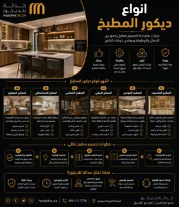 أشهر انواع ديكور المطبخ