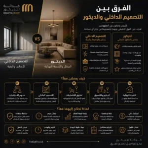 الفرق بين التصميم الداخلي والديكور