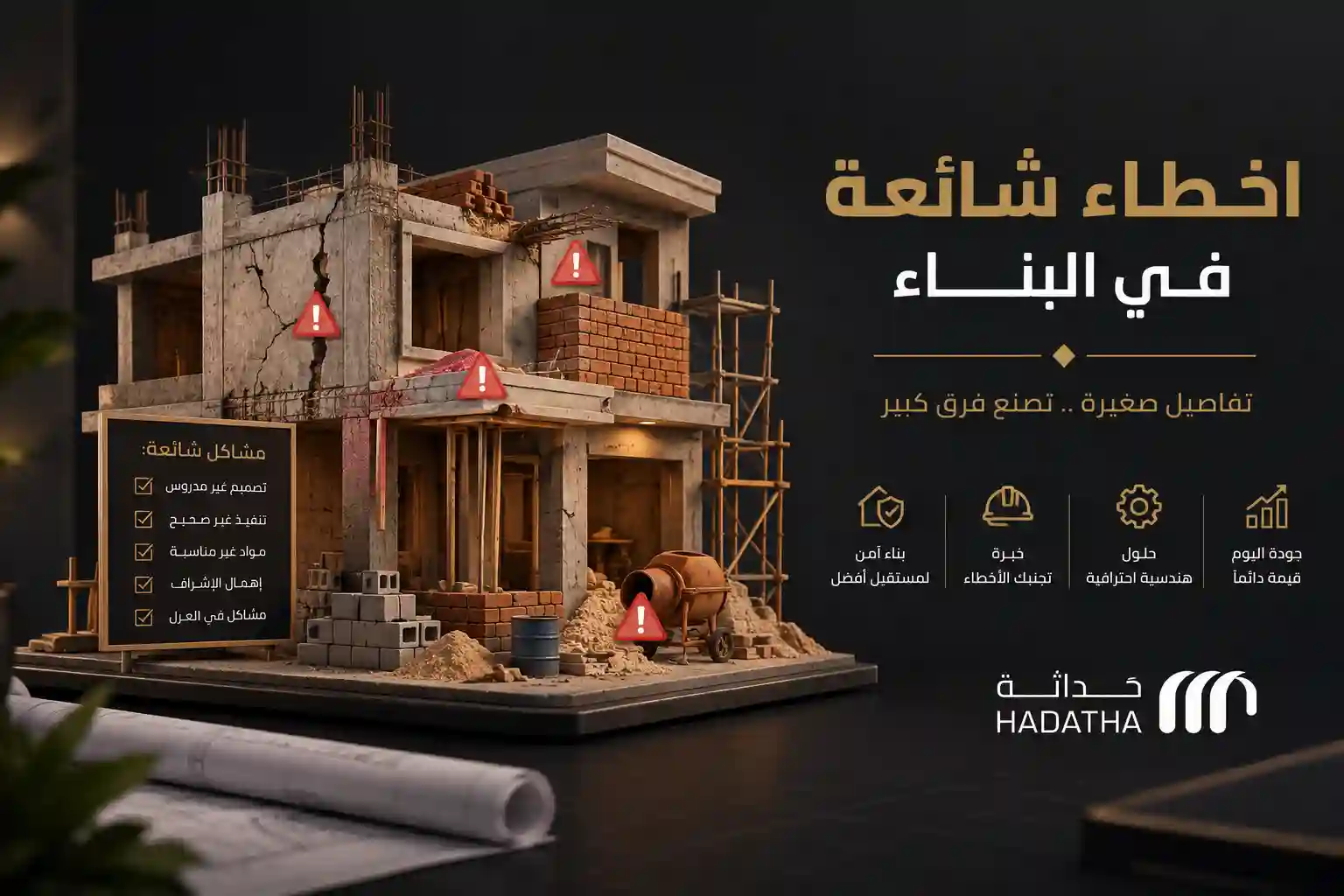 اخطاء شائعة في البناء