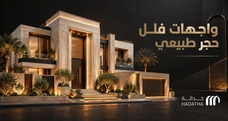واجهات فلل حجر طبيعي